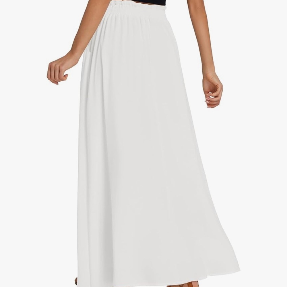 Lulu's Elegant White Maxi Skirt